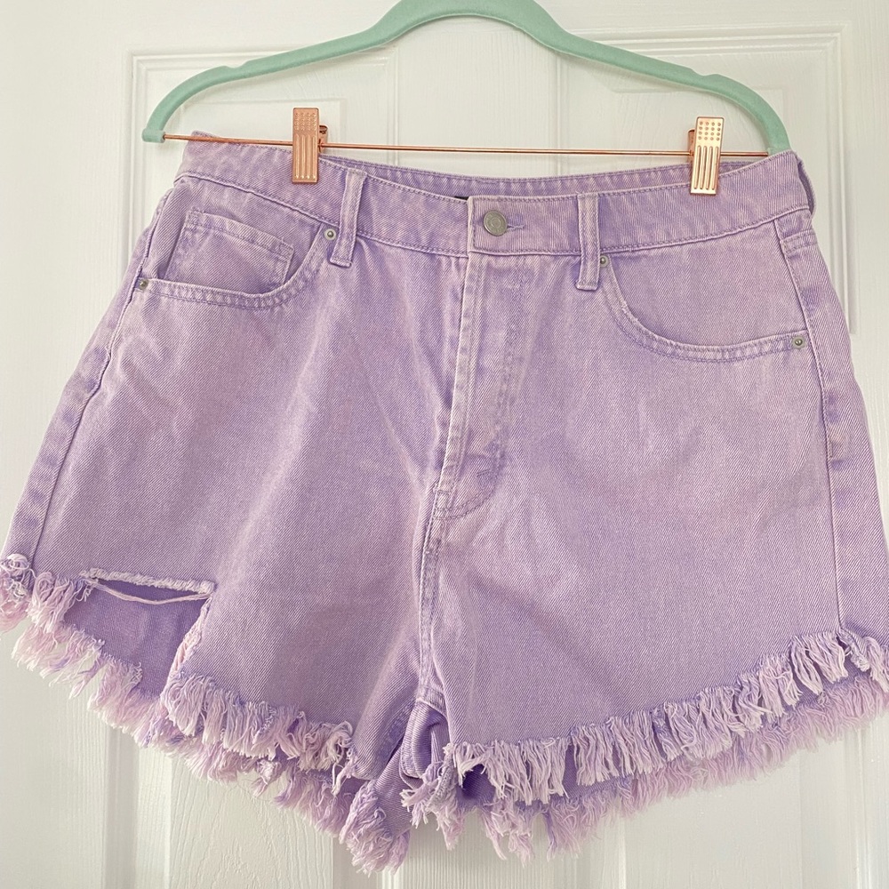 Wild Fable highest rise purple cut off shorts size 14